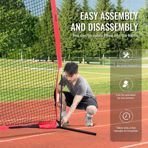 Sports Barricade Net | 16x10ft Portable Ball Backstop | Carry Bag Included for Baseball, Soccer, Lacrosse