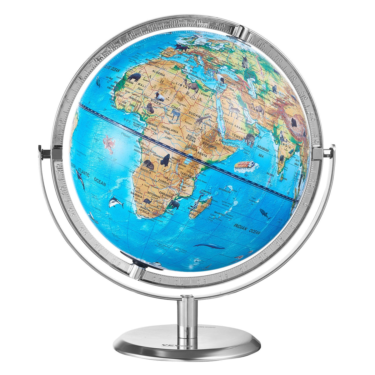 Educational AR Globe | 254mm Interactive World Globe with LED Light & Mobile App