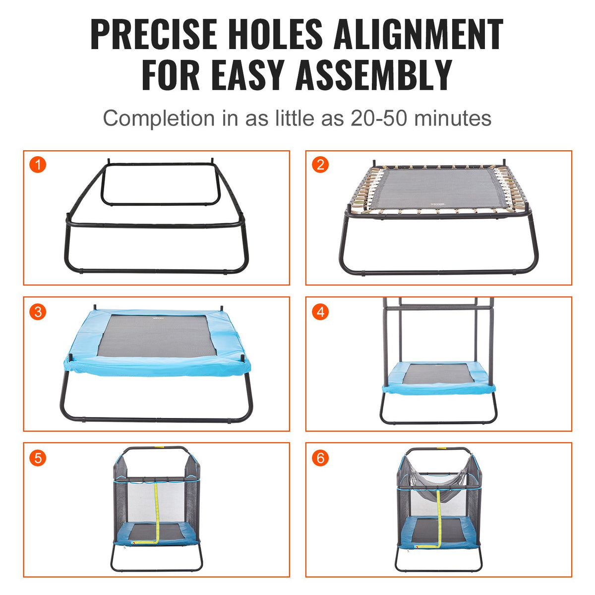 Kids Trampoline | 6ft Toddler Mini Trampoline with Net, Hammock & Gym Bar | Indoor/Outdoor Birthday Gift for Kids 3+