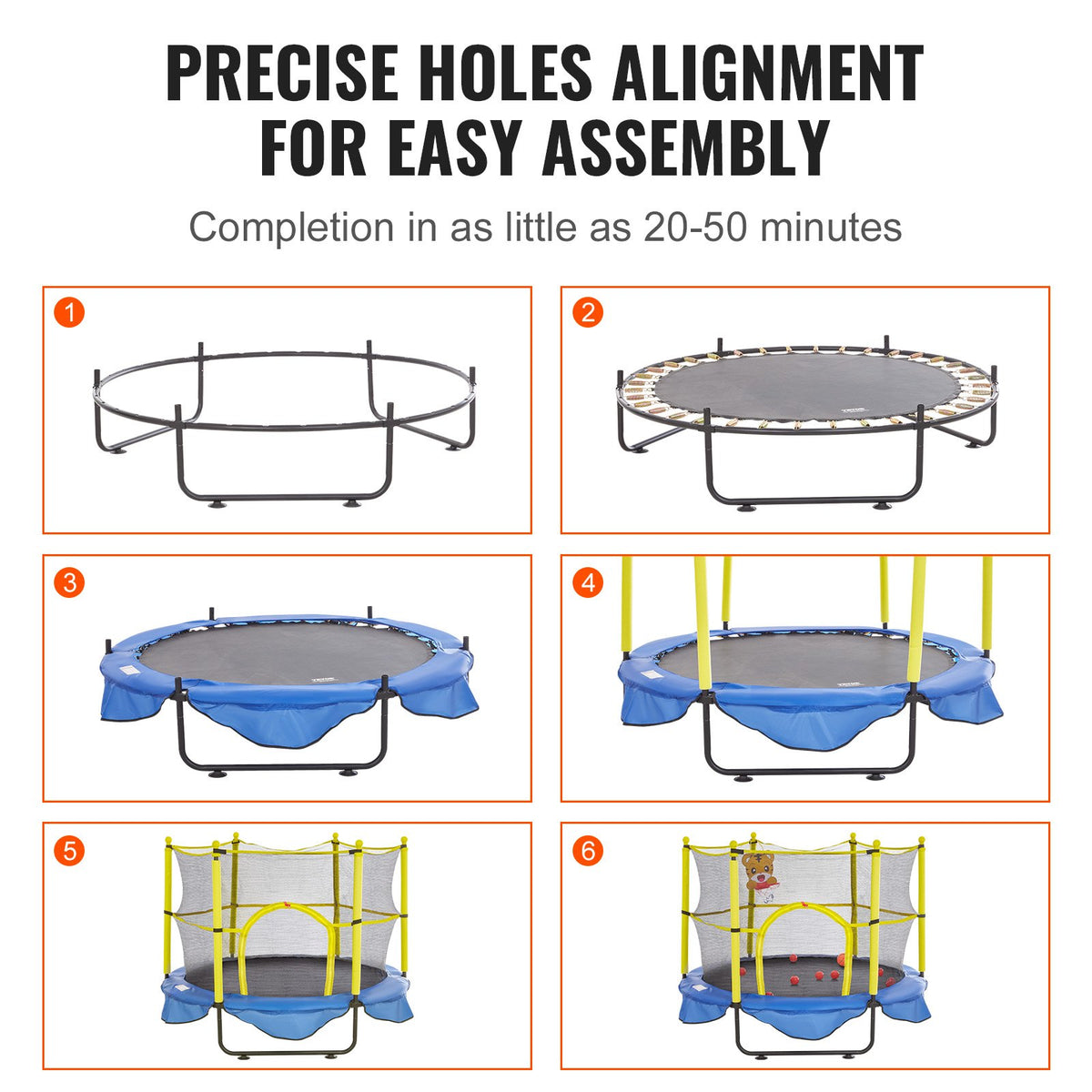 Kids Trampoline | 5ft with Safety Net, Basketball Hoop & Ocean Balls | Indoor/Outdoor Mini Bouncer