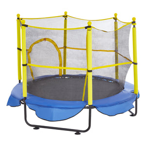 Kids Trampoline | 5ft with Safety Net, Basketball Hoop & Ocean Balls | Indoor/Outdoor Mini Bouncer