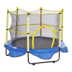 Kids Trampoline | 5ft with Safety Net, Basketball Hoop & Ocean Balls | Indoor/Outdoor Mini Bouncer