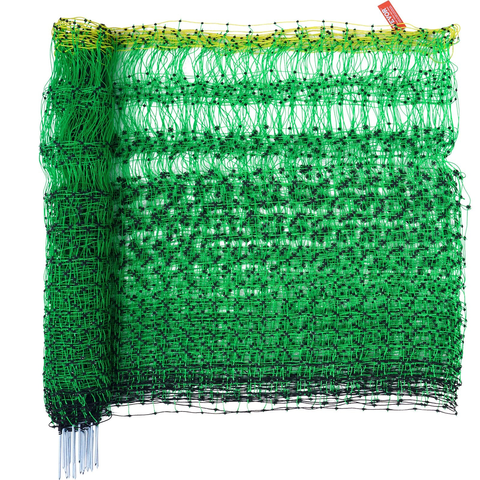 Electric Fence Netting 1.06x49.98m | PE Mesh with Double-Spiked Stakes & Posts | For Goats, Sheep, Dogs & Farm Use