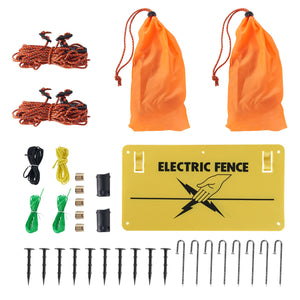 Electric Fence Netting 1.06x49.98m | PE Mesh with Double-Spiked Stakes & Posts | For Goats, Sheep, Dogs & Farm Use