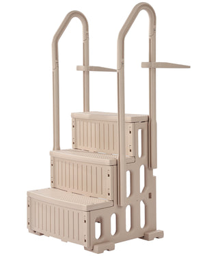 Pool Ladder | 3-Step Taupe Robust Design | Dual Handrails for 91–122cm Pools