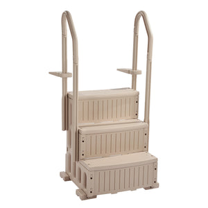 Pool Ladder | 3-Step Taupe Robust Design | Dual Handrails for 91–122cm Pools