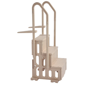 Pool Ladder | 3-Step Taupe Robust Design | Dual Handrails for 91–122cm Pools