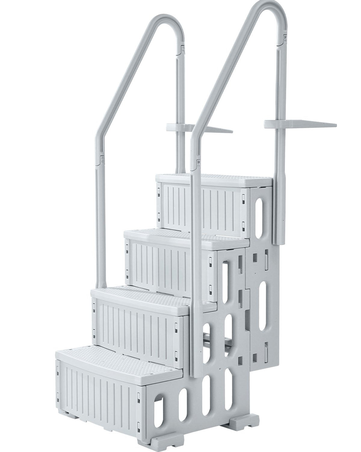 Pool Ladder | 4-Step Grey Robust Design | Dual Handrails for 122–137cm Pools