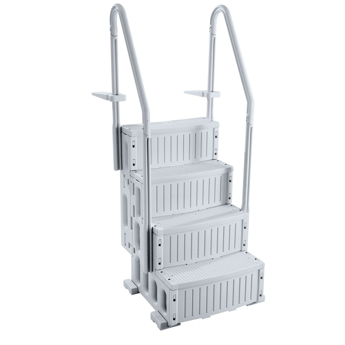 Pool Ladder | 4-Step Grey Robust Design | Dual Handrails for 122–137cm Pools