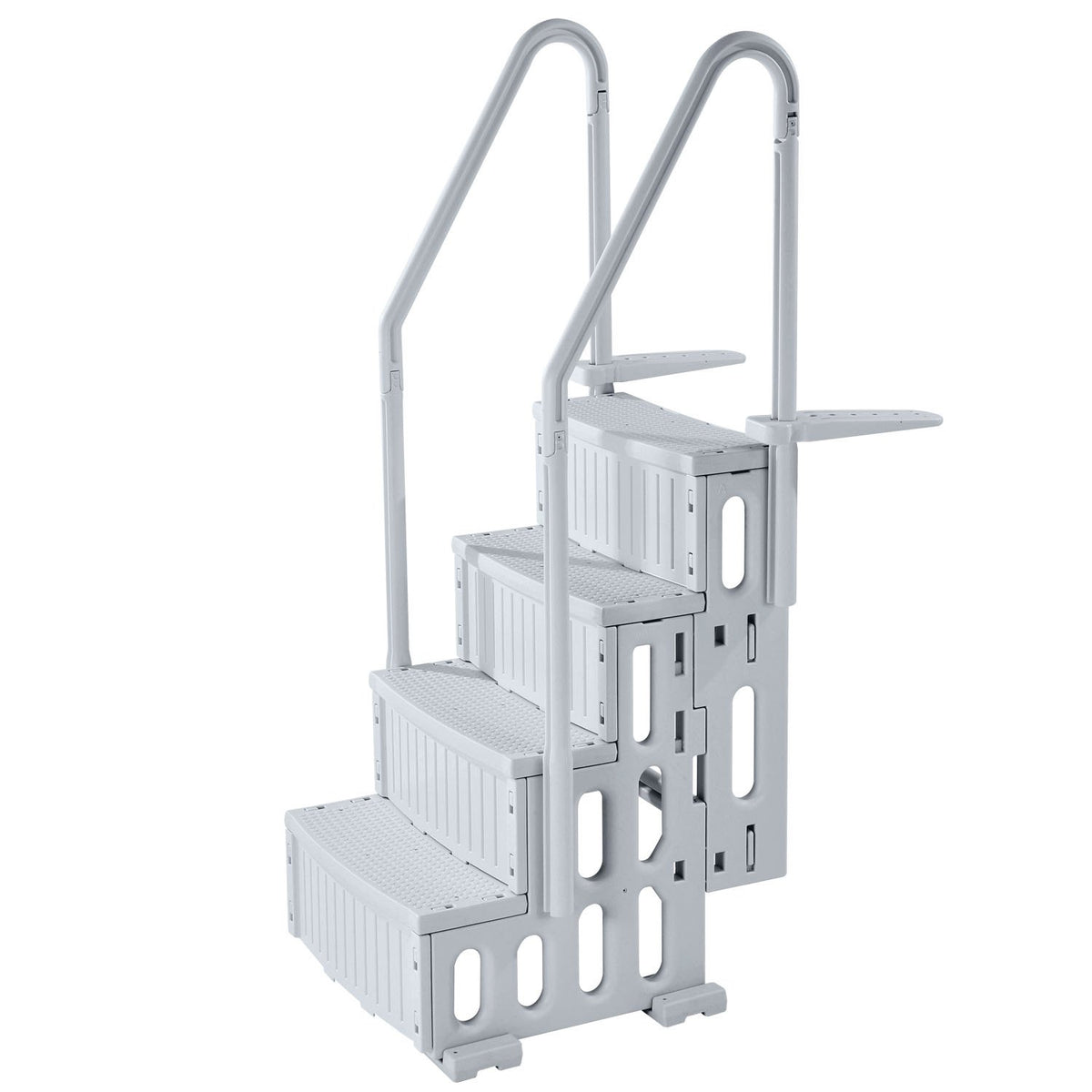 Pool Ladder | 4-Step Grey Robust Design | Dual Handrails for 122–137cm Pools