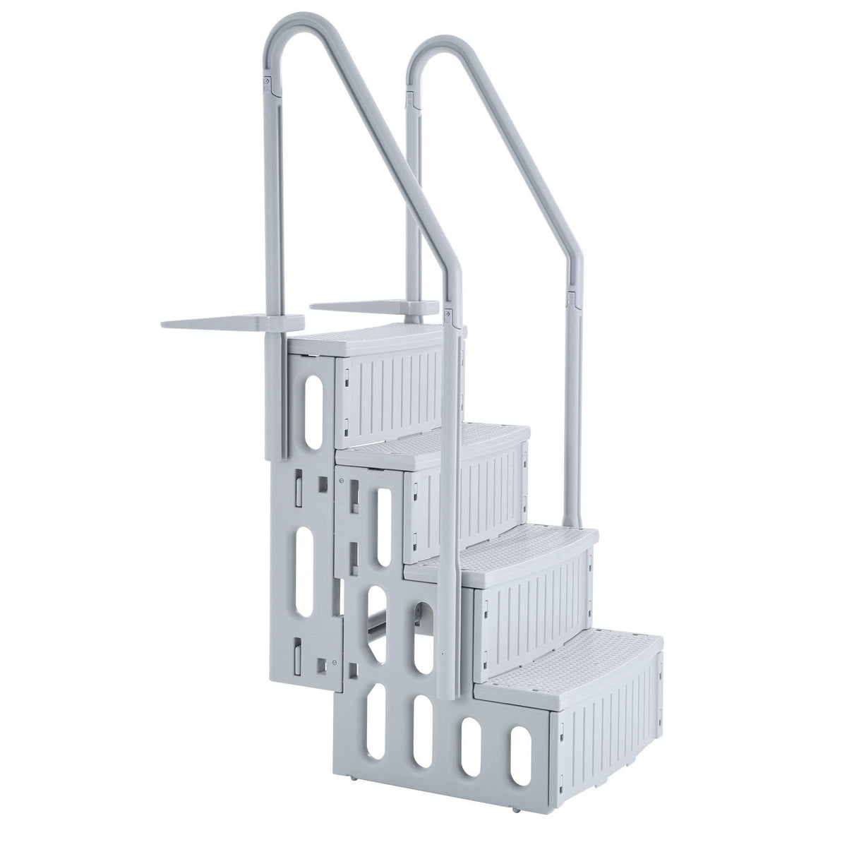 Pool Ladder | 4-Step Grey Robust Design | Dual Handrails for 122–137cm Pools