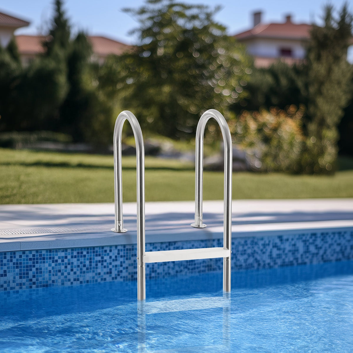 Pool Ladder | 4-Step Stainless Steel with Dual Handrails for Decked Pools
