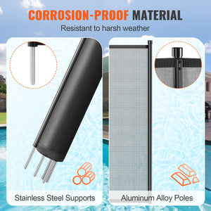 Pool Safety Fence 4'x12' | Removable Child & Pet Barrier with DIY Installation