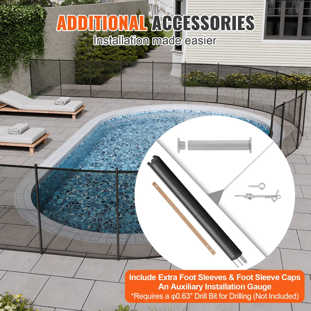 Pool Safety Fence 4'x12' | Removable Child & Pet Barrier with DIY Installation