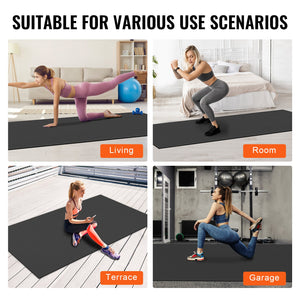 Exercise Mat 10x6FT | Non-Slip High Density Yoga Mat with Bag & Strap | For Home Yoga, Pilates & Floor Workouts | Unisex