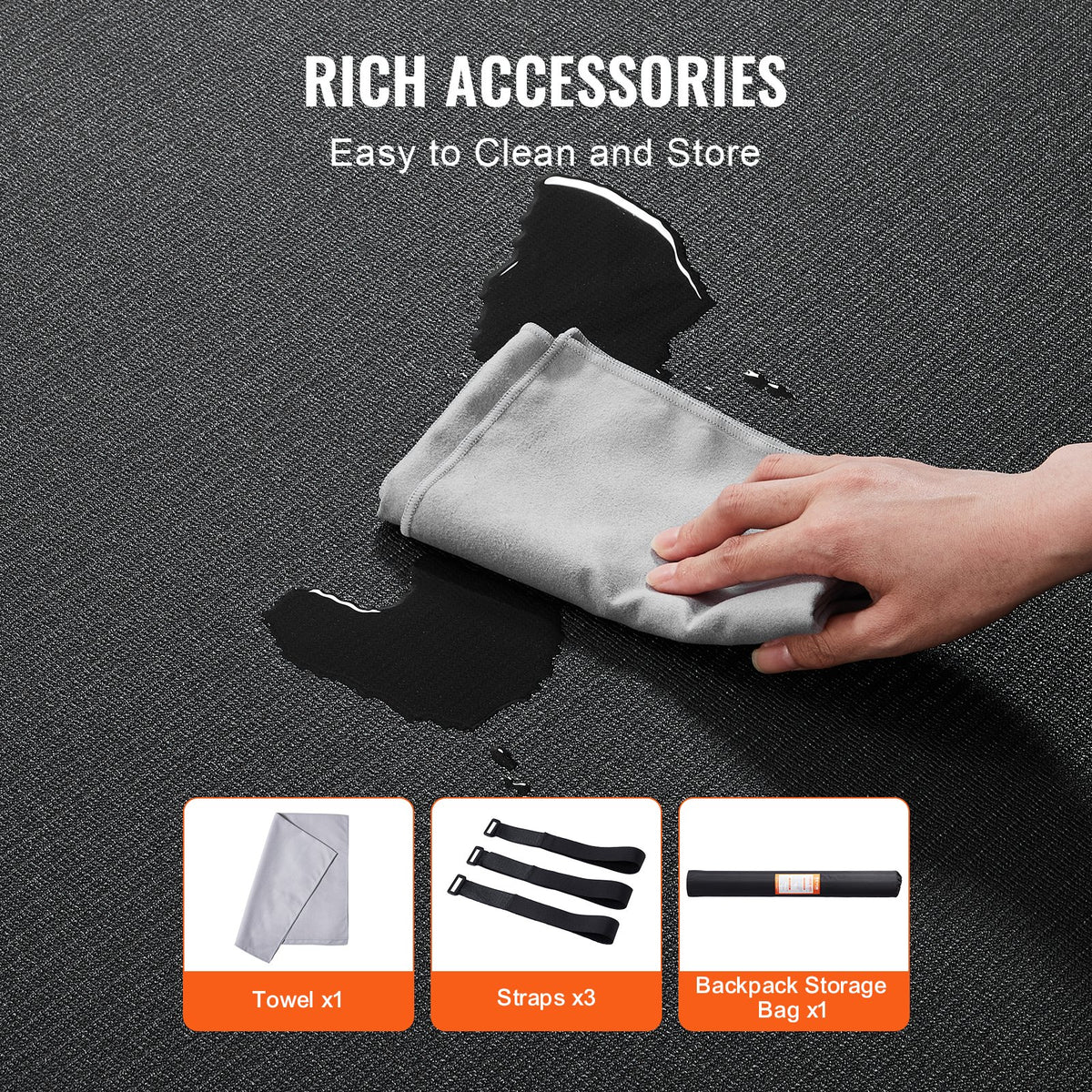 Exercise Mat 12x6FT | Non-Slip High Density Yoga Mat with Bag & Strap | For Home Yoga, Pilates & Floor Workouts | Unisex