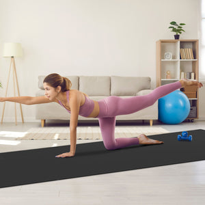 Exercise Mat 12x6FT | Non-Slip High Density Yoga Mat with Bag & Strap | For Home Yoga, Pilates & Floor Workouts | Unisex