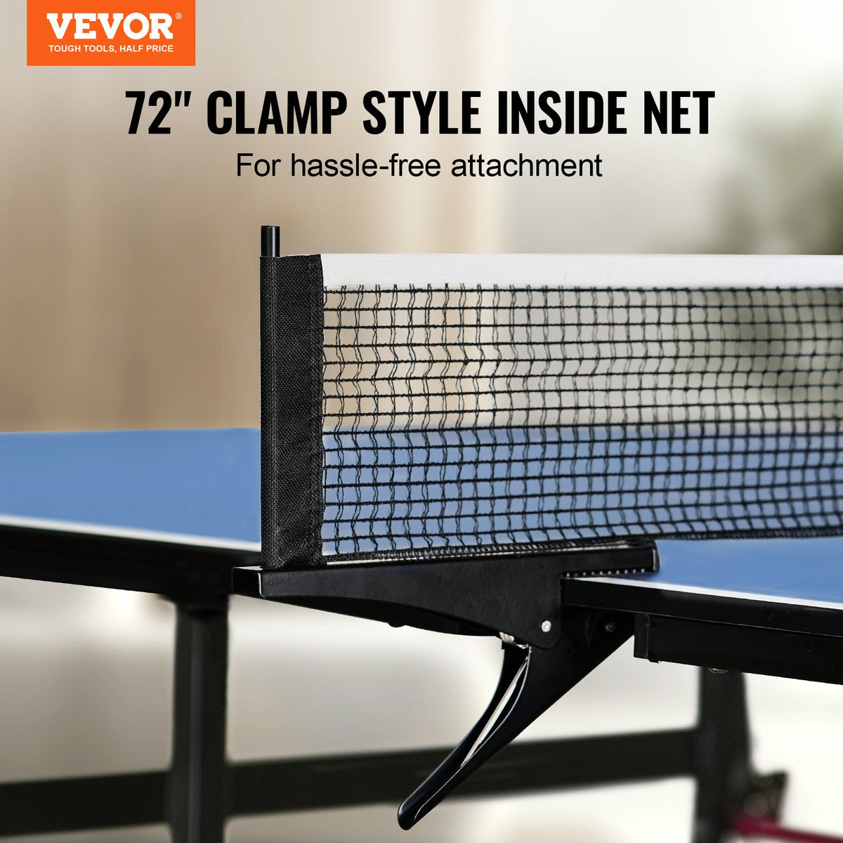 Ping Pong Table | Foldable Indoor Tennis Table with Clamp Net