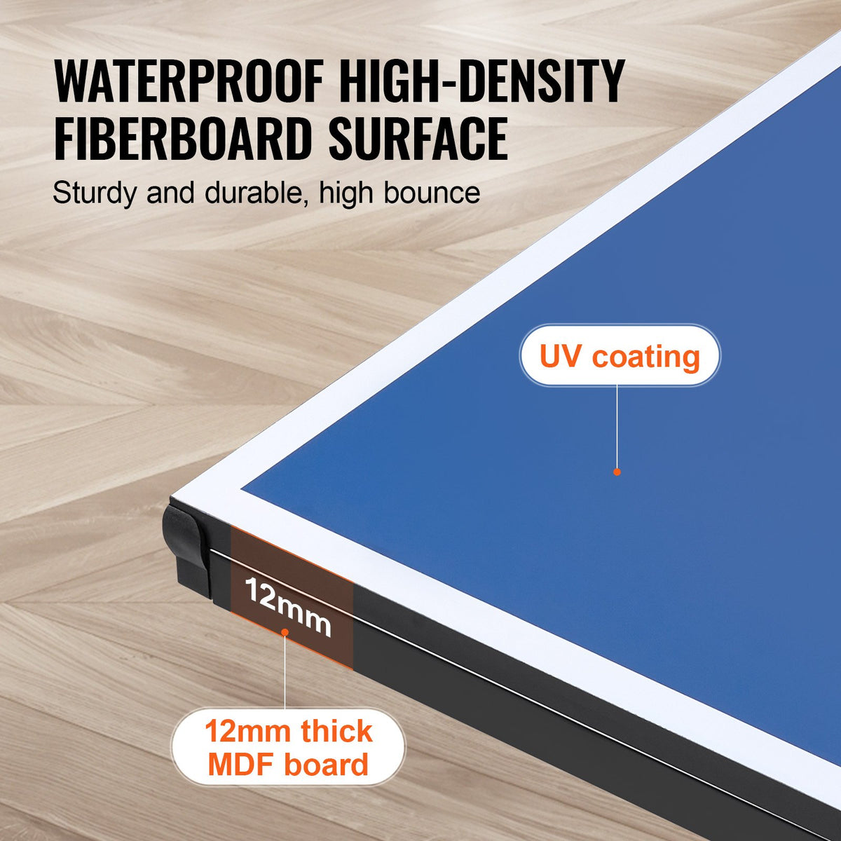 Ping Pong Table | Foldable Indoor Tennis Table with Clamp Net