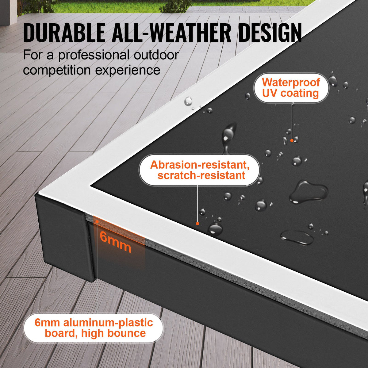 Ping Pong Table | Foldable Indoor/Outdoor Tennis Table with Net