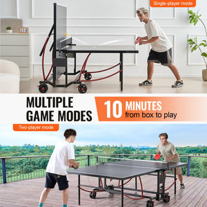 Ping Pong Table | Foldable Indoor/Outdoor Tennis Table with Net