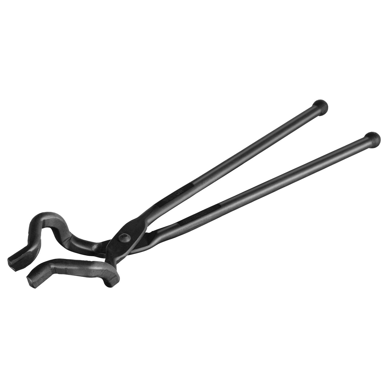 Blacksmith Tongs | 463mm Z V-Bit Carbon Steel Forge Tongs | For Knife Blades & Circular Forgings
