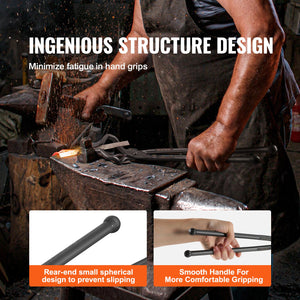 Blacksmith Tongs | 463mm Z V-Bit Carbon Steel Forge Tongs | For Knife Blades & Circular Forgings