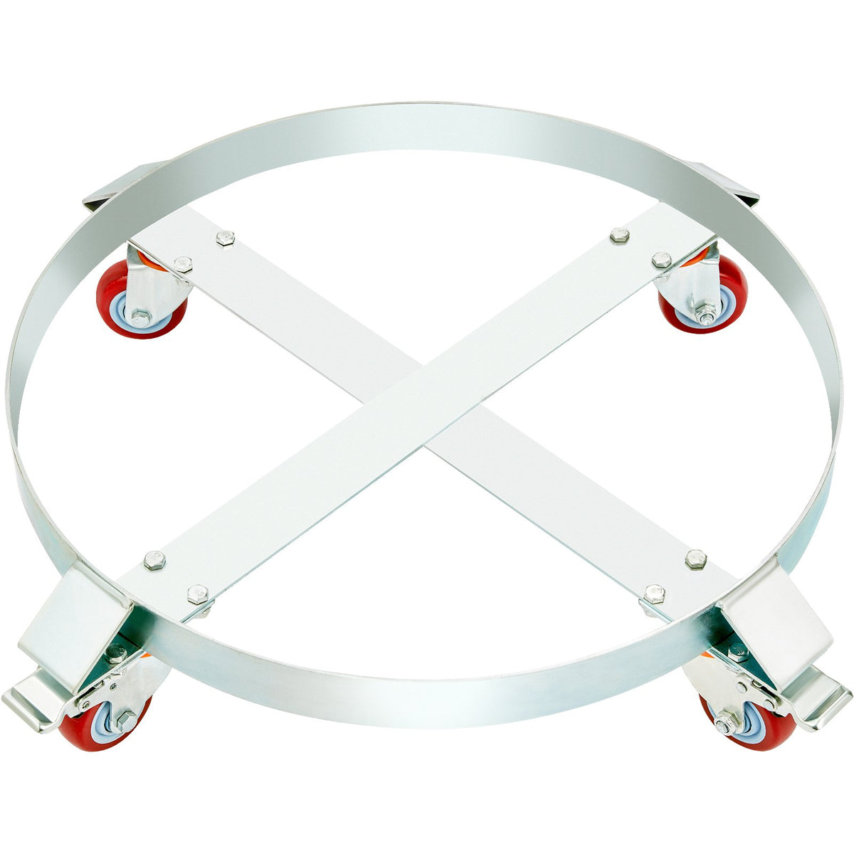 Drum Dolly 2 Pack 250L | Heavy Duty Steel Frame Barrel Carts with Swivel Casters | 454kg Capacity | For Drum Handling