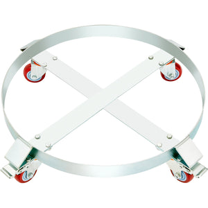 Drum Dolly 2 Pack 250L | Heavy Duty Steel Frame Barrel Carts with Swivel Casters | 454kg Capacity | For Drum Handling