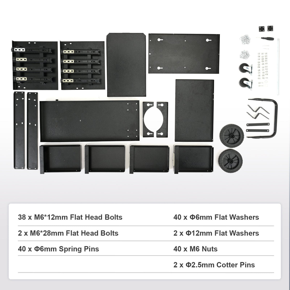 Welding Cart 2-Tier | 4 Drawer MIG Welder Cart | 265lbs Capacity | Swivel Wheels & Tank Storage with Chains