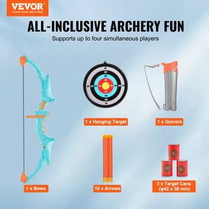 Kids Archery Set | LED Bow with 10 Arrows | Outdoor Play Kit