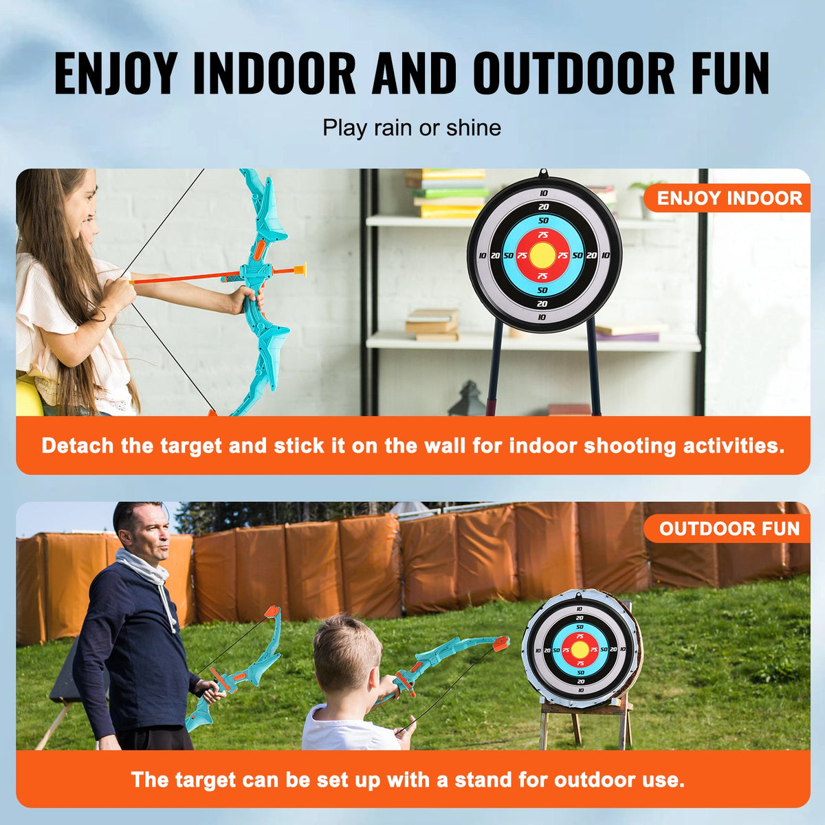 Kids Archery Set | LED Bow with 10 Arrows | Outdoor Play Kit
