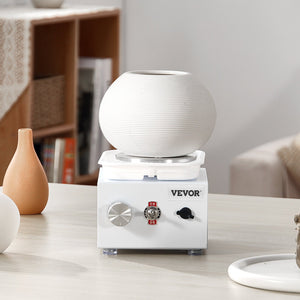 Mini Pottery Wheel | 0–320RPM Electric Ceramic Machine | White