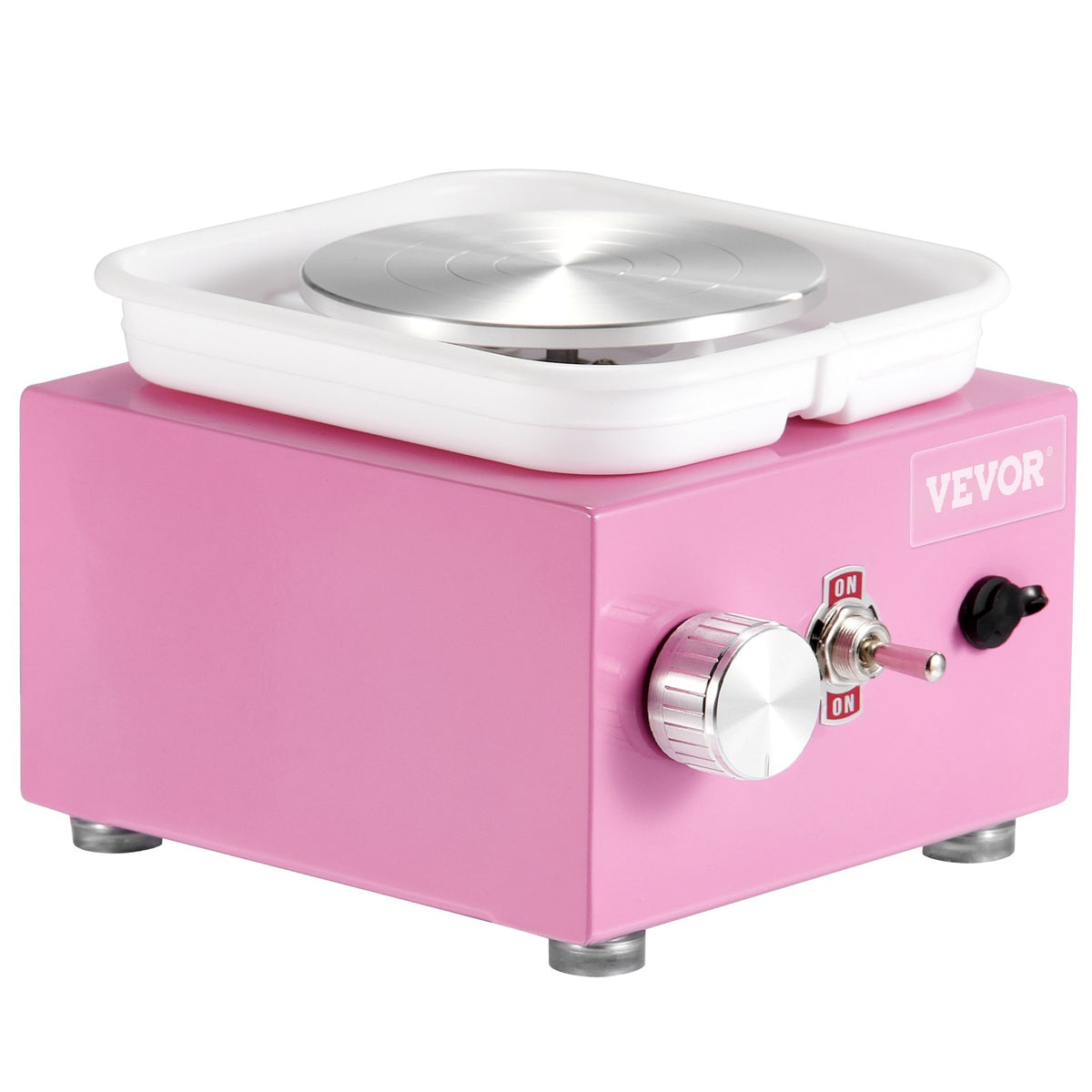 Mini Pottery Wheel | Electric Ceramic Wheel Machine | 0–320RPM | Pink
