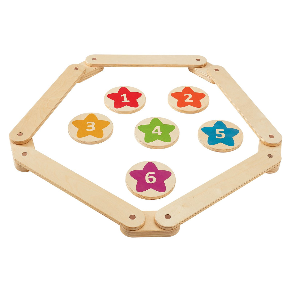 Kids Balance Beam Set | 6-Piece Stepping Stones & Gymnastics Board