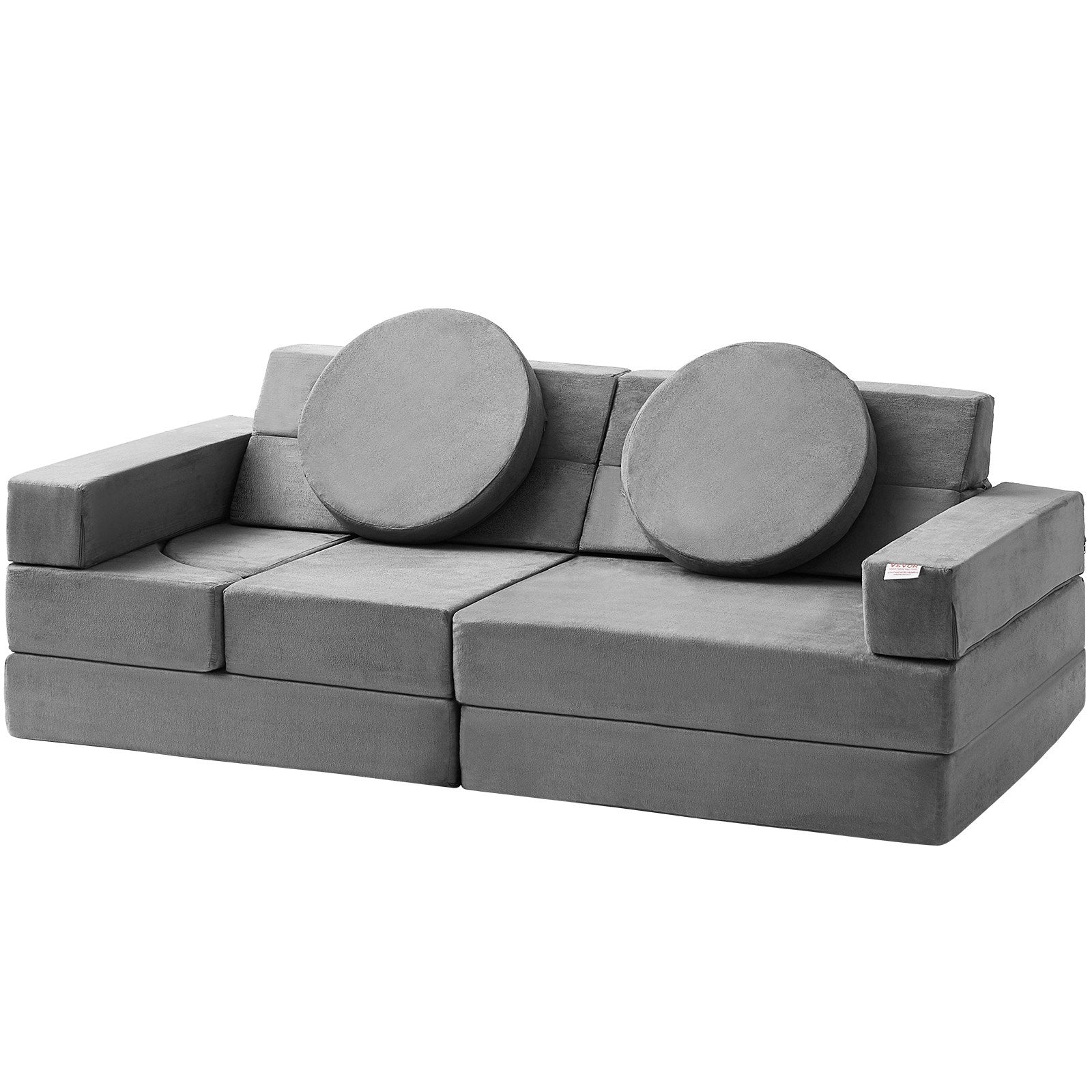 Modular Kids Play Couch | 15-Piece High-Density Foam Sofa Set | Creative Sleeping & Play Furniture