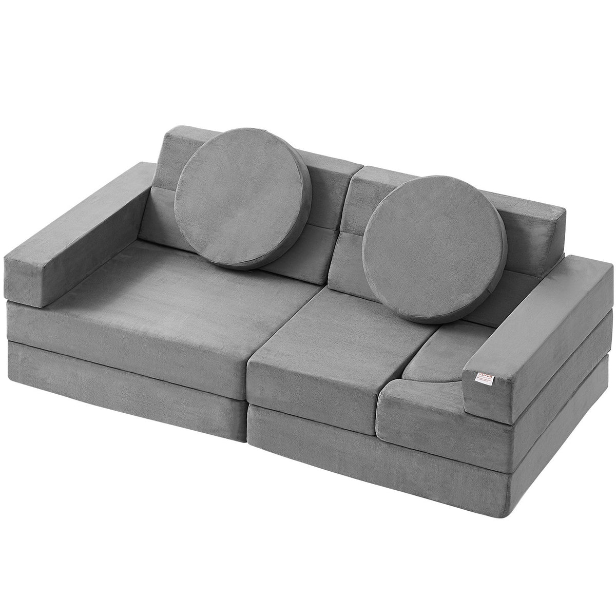 Modular Kids Play Couch | 15-Piece High-Density Foam Sofa Set | Creative Sleeping & Play Furniture