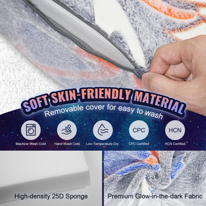 Modular Kids Play Couch | 4-Piece Glow-in-the-Dark Toddler Sofa | Grey