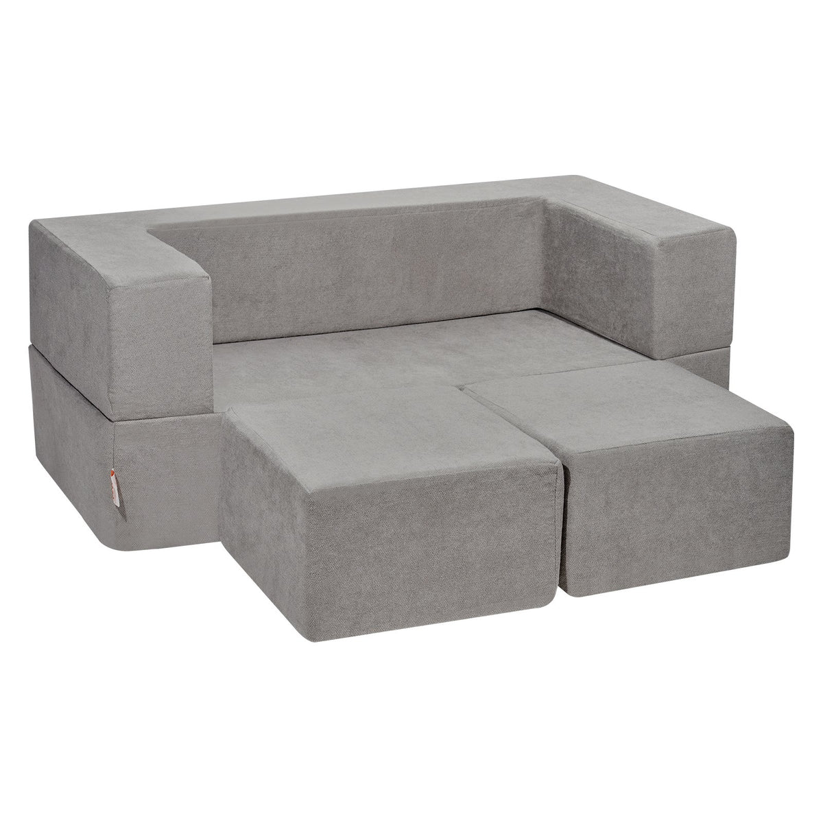 Modular Kids Play Couch | 4-Piece Sectional Sofa | Dark Grey