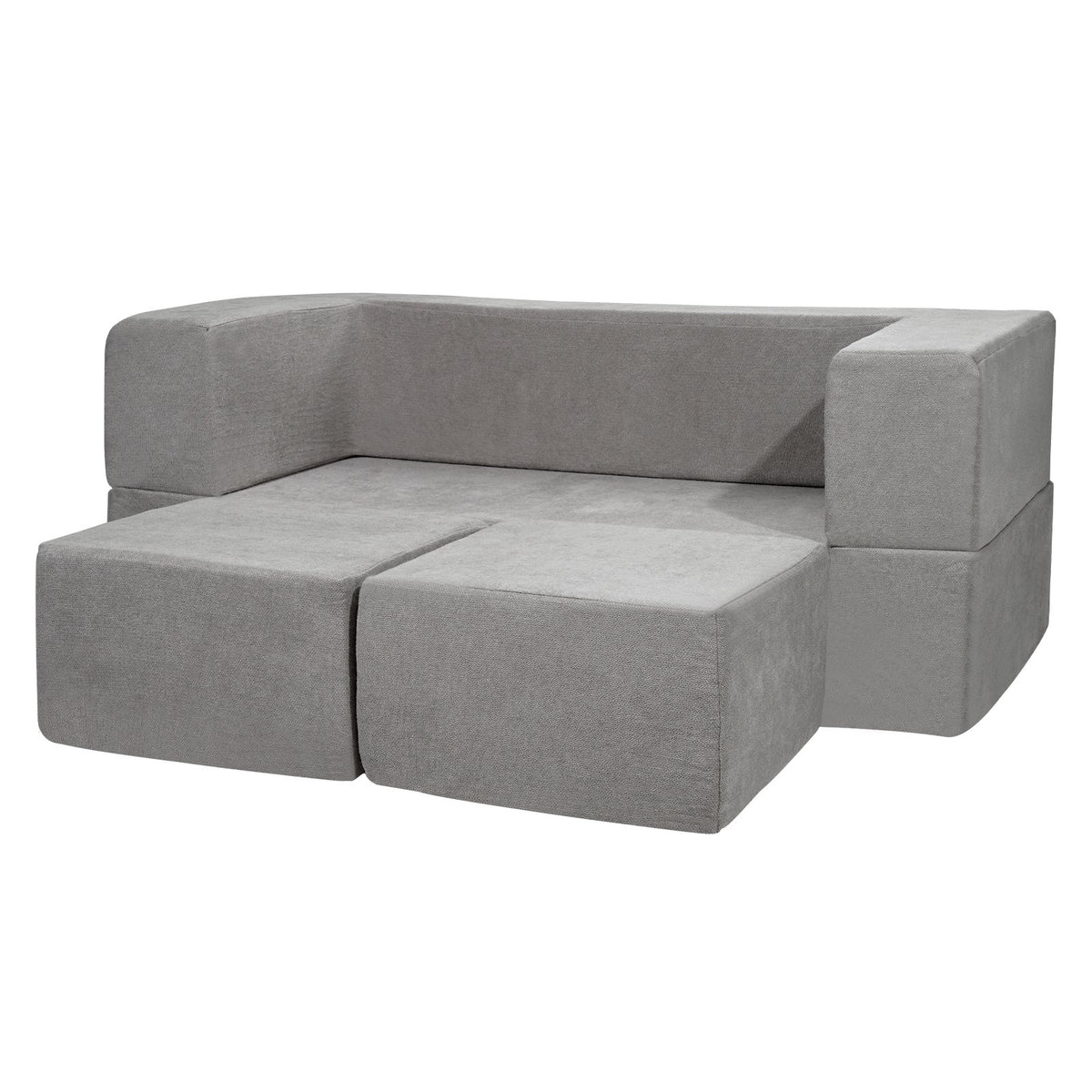 Modular Kids Play Couch | 4-Piece Sectional Sofa | Dark Grey