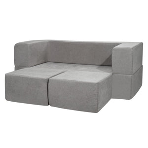 Modular Kids Play Couch | 4-Piece Sectional Sofa | Dark Grey