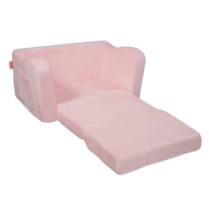 Baby Chair Sofa | Foldable 2-in-1 Lounger | Comfy Pink Design