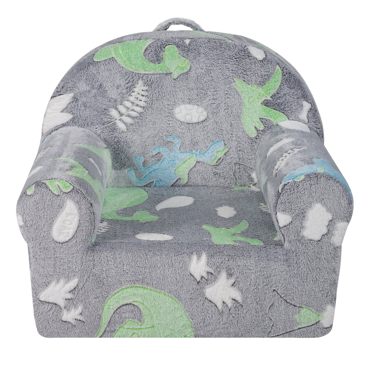 Toddler Plush Chair | Glow-in-the-Dark Baby Seat | Grey Playroom Furniture