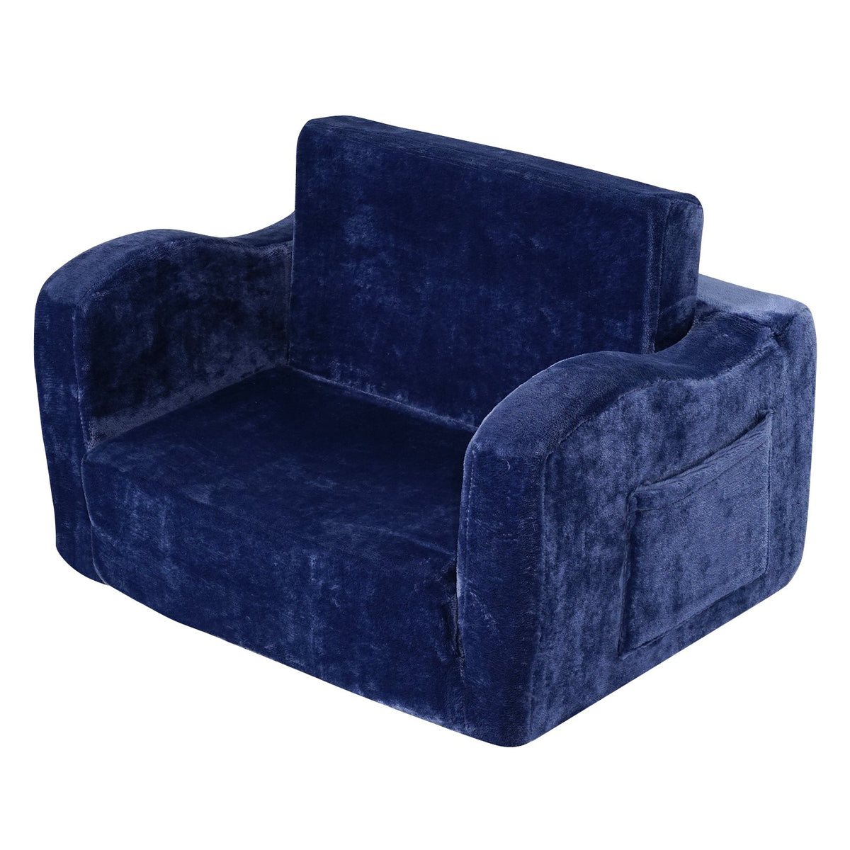 Baby Chair Sofa | Foldable 2-in-1 Lounger | Comfy Blue Design