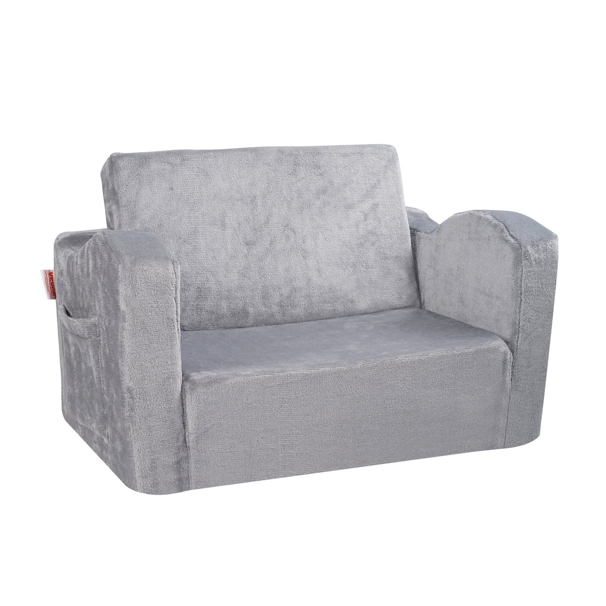 Baby Lounger Sofa | 2-in-1 Foldable Couch & Chair | Grey