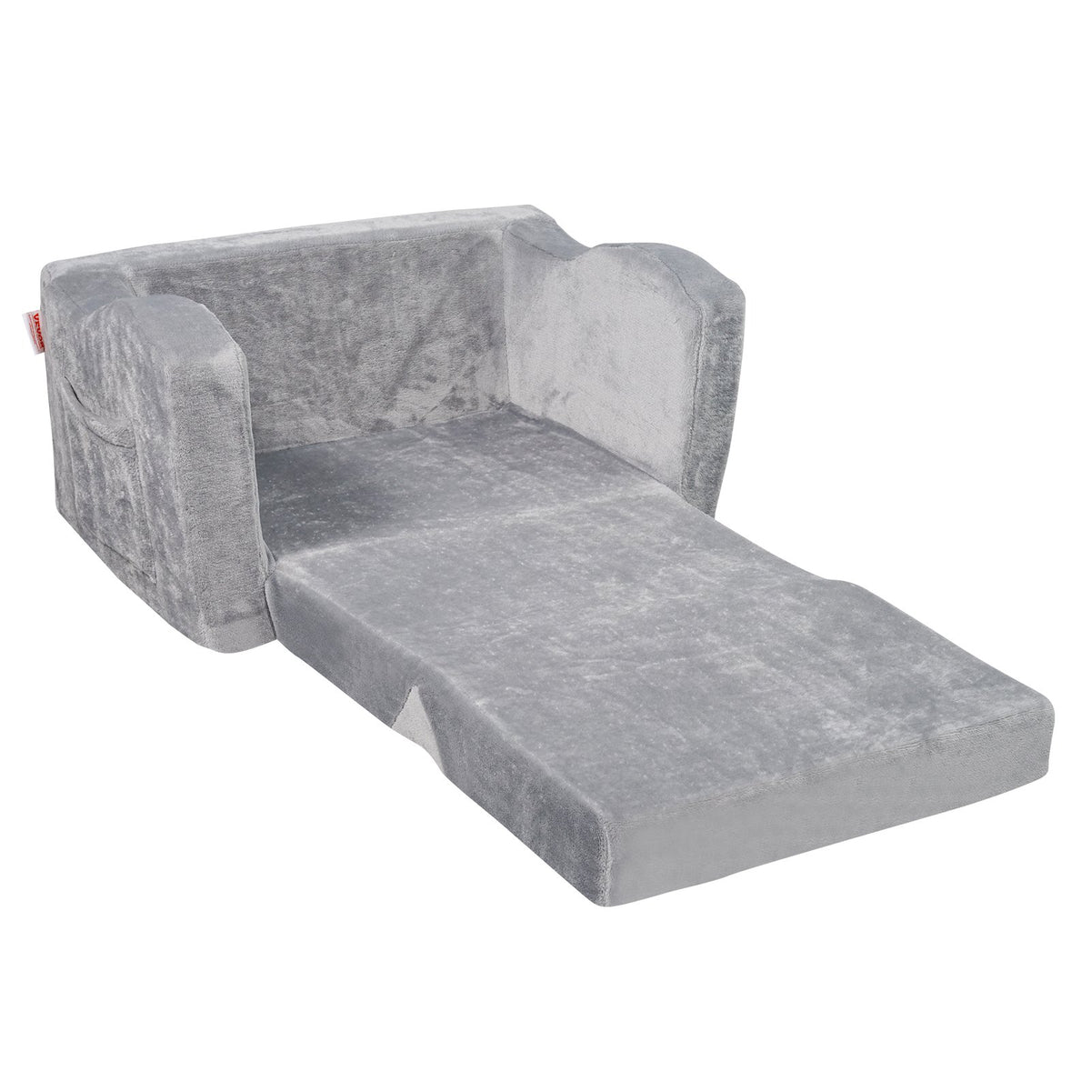 Baby Lounger Sofa | 2-in-1 Foldable Couch & Chair | Grey