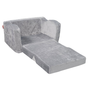 Baby Lounger Sofa | 2-in-1 Foldable Couch & Chair | Grey