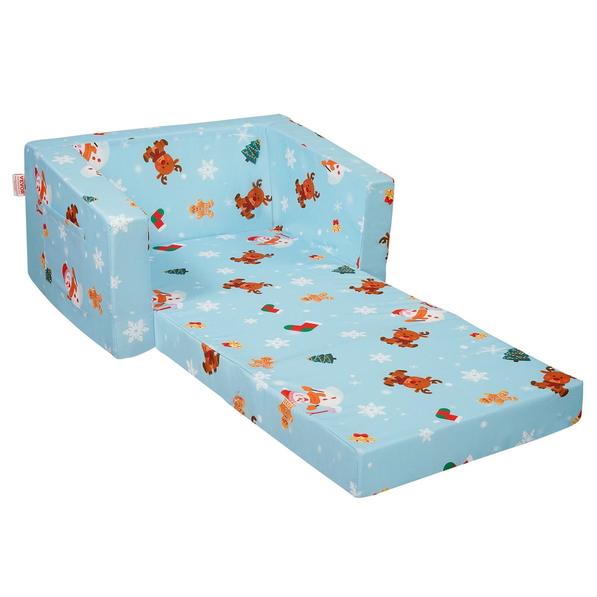 Baby Chair Sofa | Foldable 2-in-1 Lounger | Cartoon Pink Design