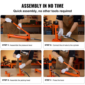 Hydraulic Jack Kit | 12 Ton Porta Power with Air Pump, Lift Ram & Body Frame Repair Tools