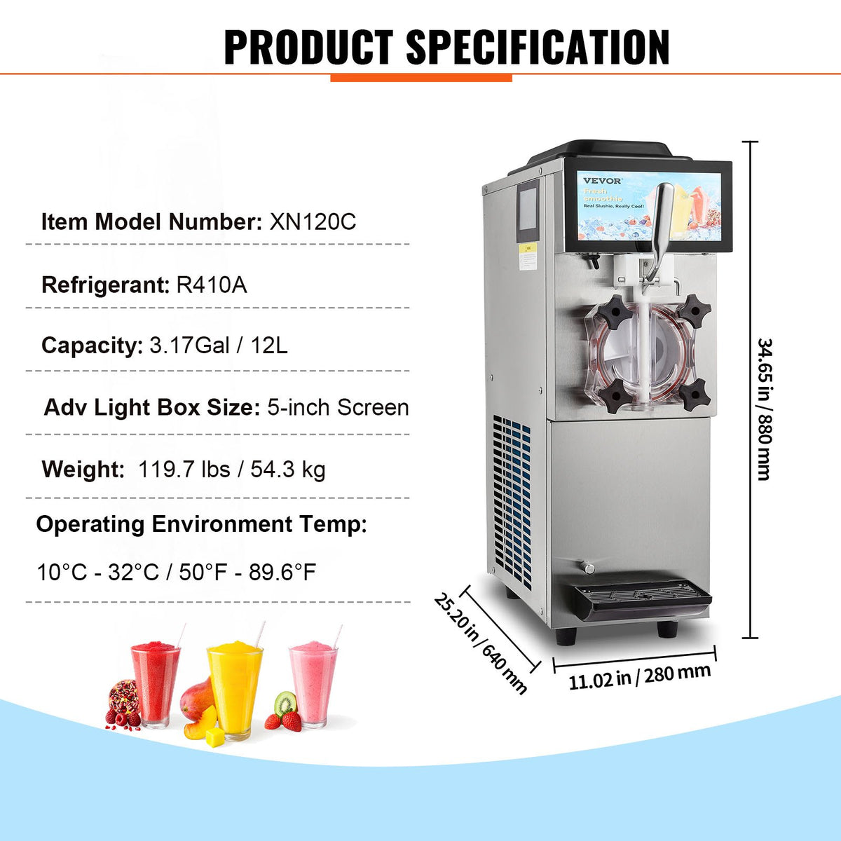 Commercial Slushy Machine | 12L Margarita & Smoothie Maker